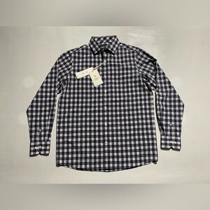 NEW-Size S Mens Hart Schaffner Marx Long Sleeve Button DownShirt Polyester Plaid